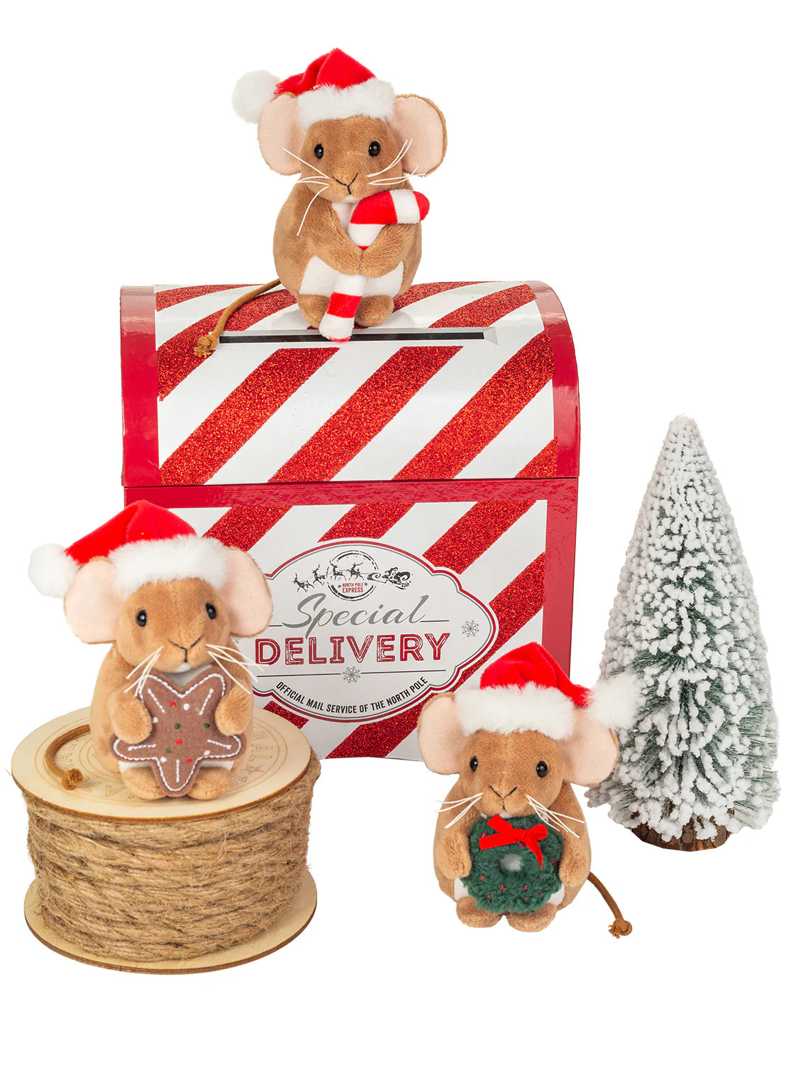 Teddy-Hermann Liten julmus med polkagris