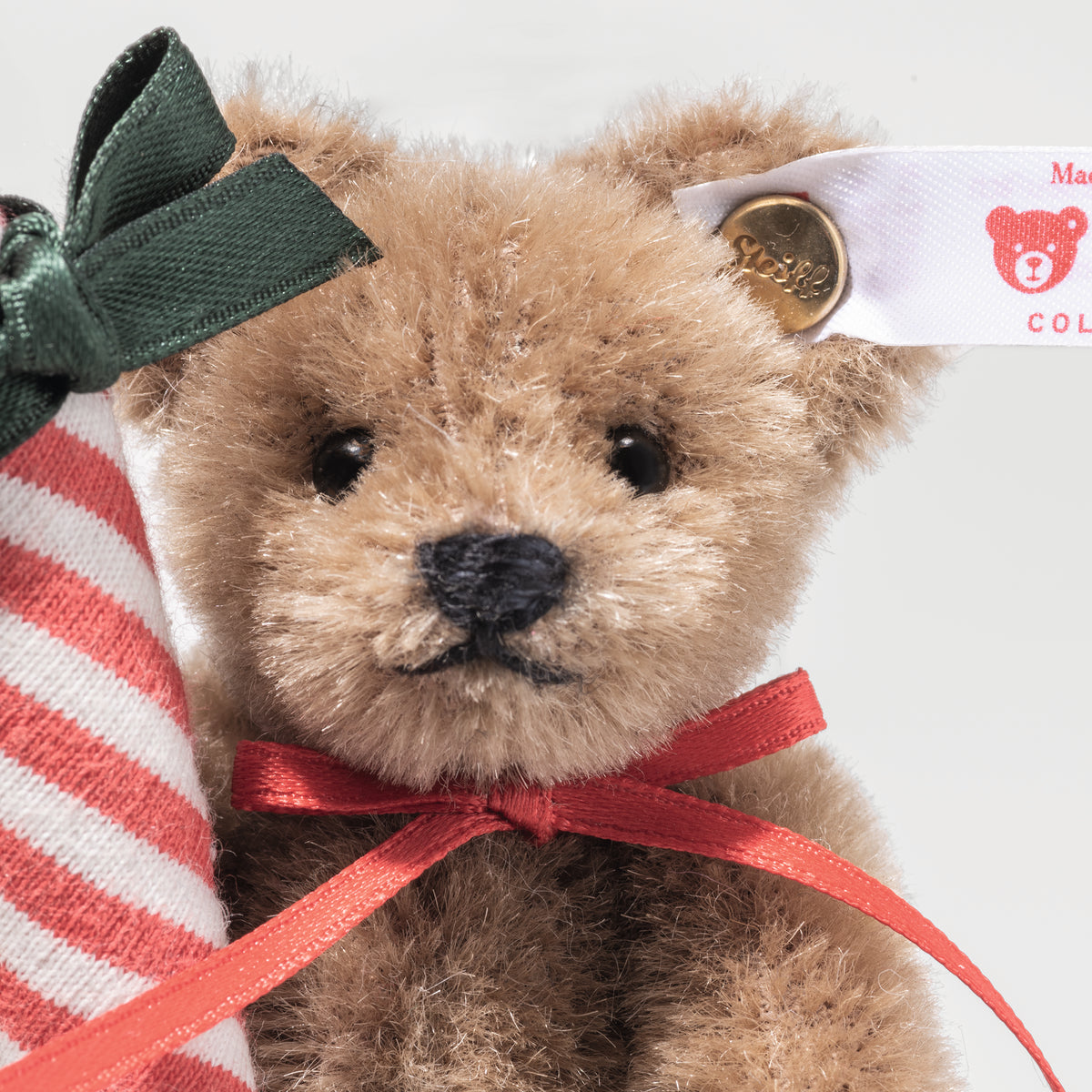 Steiff Nalle med polkagris julprydnad