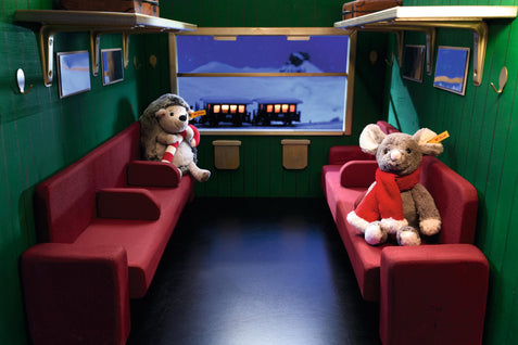 Mia and Hedgy on the night train